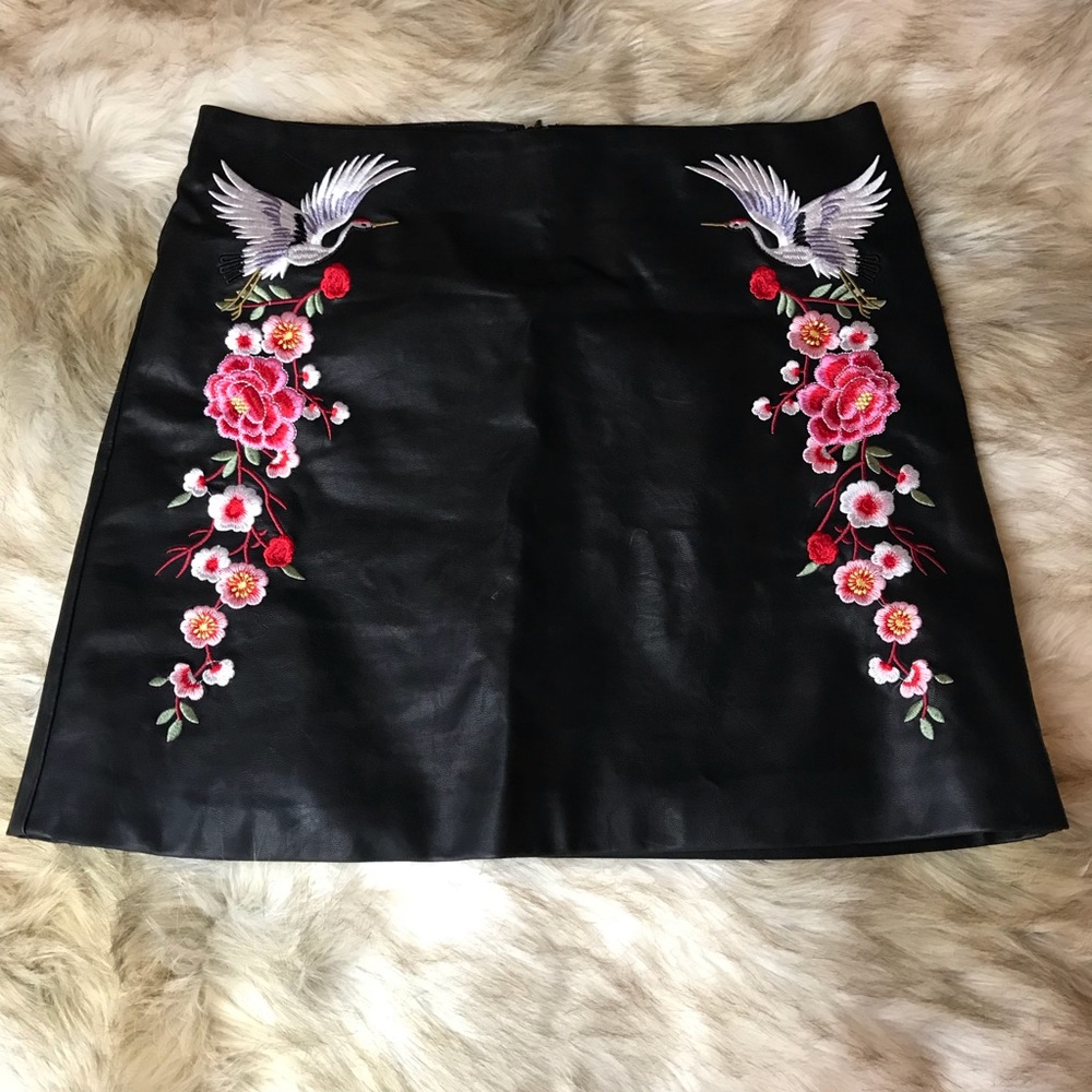 Forever 21 Embroidered Skirt